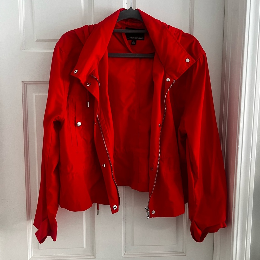 Banana Republic M Red Cropped Jacket